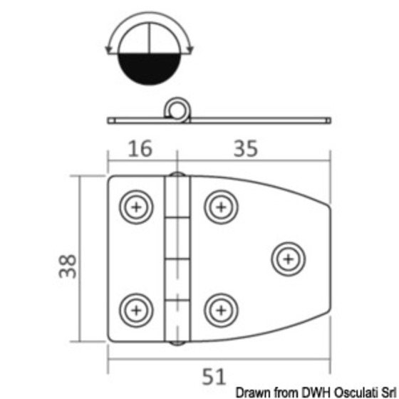 Osculati Low-cost 1.7-mm Hinges