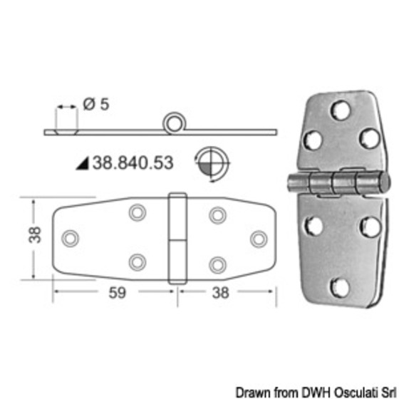 Osculati Cerniera 2,5 Mm