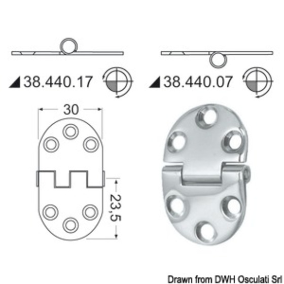 Charnière Embrassée 2 Mm