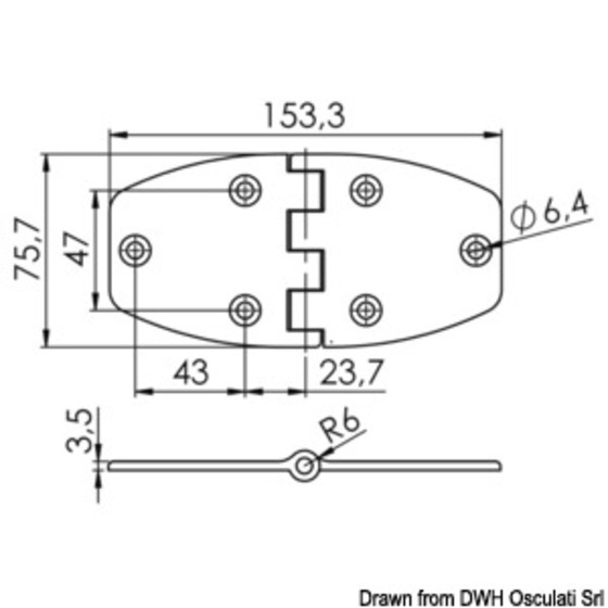 Osculati Precision-cast Hinge