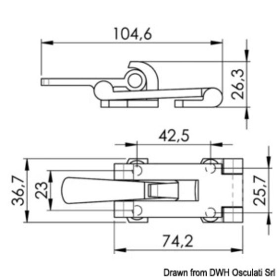 Osculati Chiusura A Leva Aisi 316