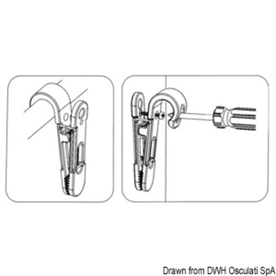 Clips Osculati pour fixer divers objets