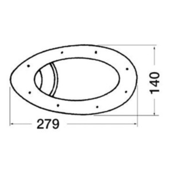 Osculati Fairing Light Pairbuilt-in Model Fitted With Sealed Beam 4 Inch Watertight Bulb