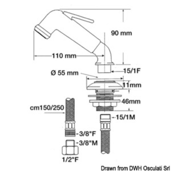 Robinet de douche Osculati