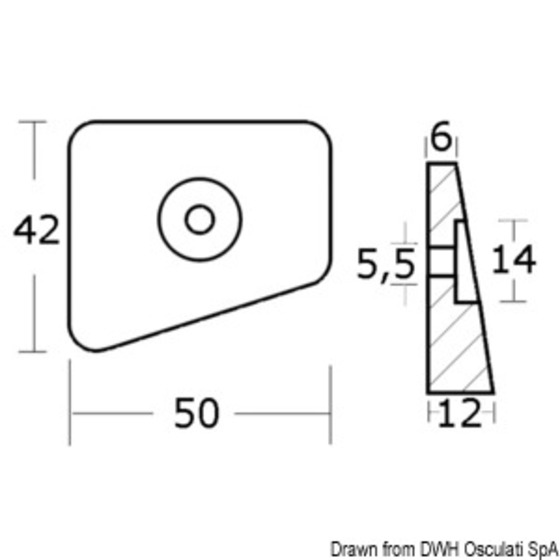 Osculati Doble Zinc Para Johnson/evinrude