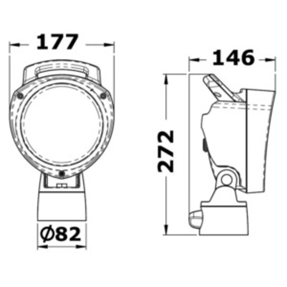 Osculati Phare articulé portable amovible de la base