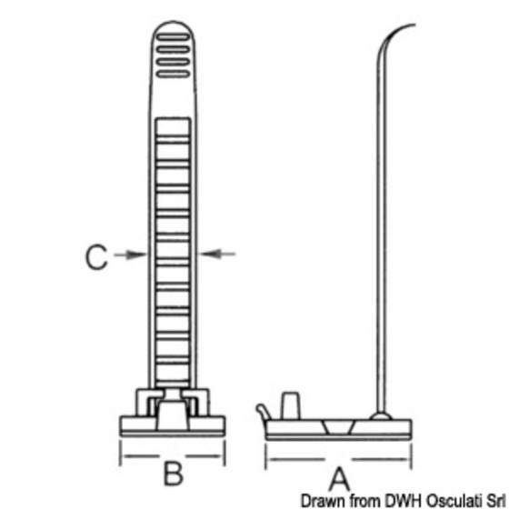 Attache de câble réglable Osculati