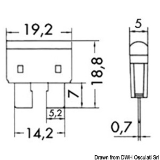 Fusibles à lame standard Osculati avec indicateur LED