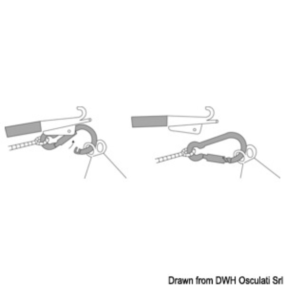 Crochet de bateau à baïonnette en acier inoxydable Osculati