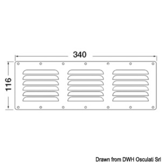 Osculati Rectangular Louvred Vents