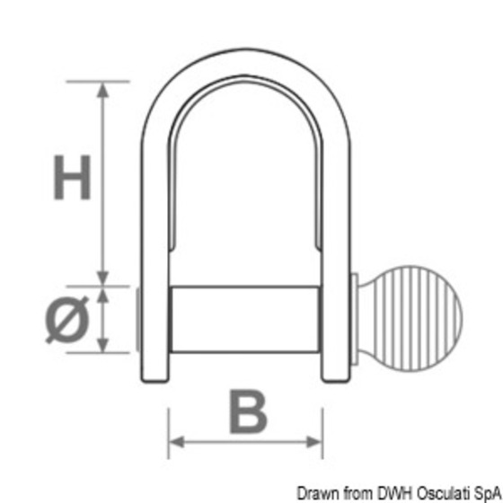 Osculati Stainless Strip Shackles (d-form)