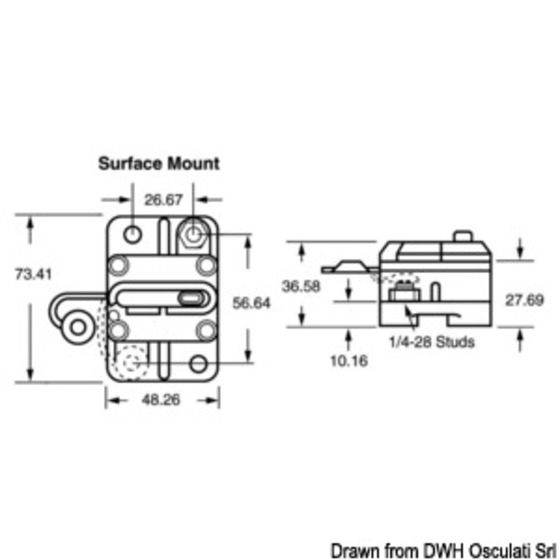 Osculati Watertight Thermal Circuit Breaker For Windlasses And Bow Thrusters