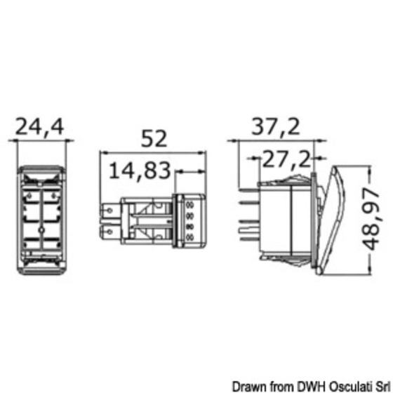 Osculati Marina Top Watertight Double Led Toggle Switches