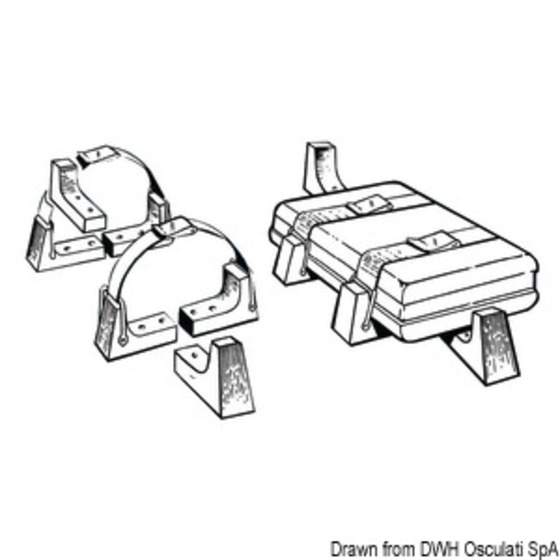 Osculati Mounting Kit For Liferafts In Stiff Case