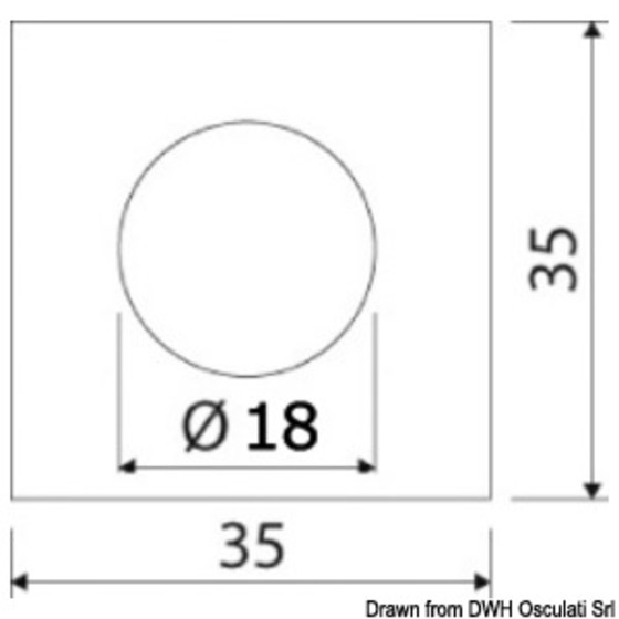 Osculati Recess Fit Led Courtesy Light - Frontal Orientation