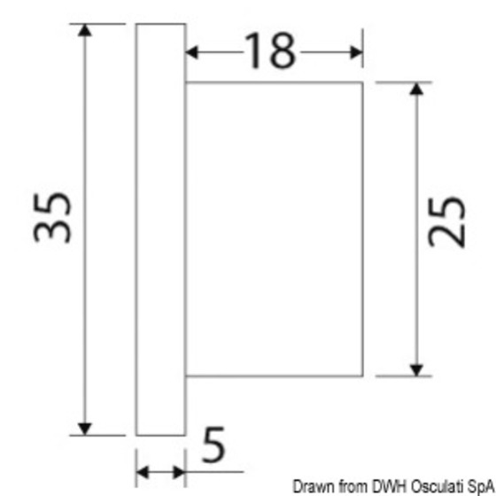 Osculati Recess Fit Led Courtesy Light - Frontal Orientation