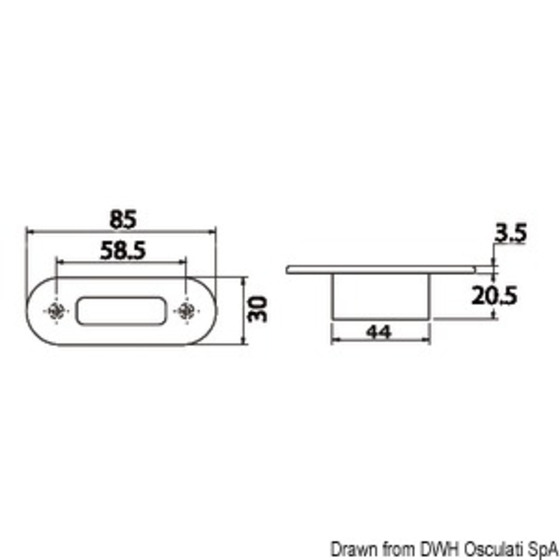 Osculati Led Courtesy Light For Recess Mounting - Frontal Orientation