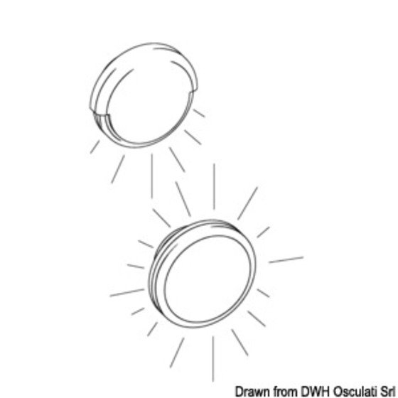 Osculati Tilly Led Courtesy Light For Recess Mounting - Frontal Or Downward Orientation