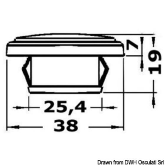 Osculati Tilly Led Courtesy Light For Recess Mounting - Frontal Or Downward Orientation