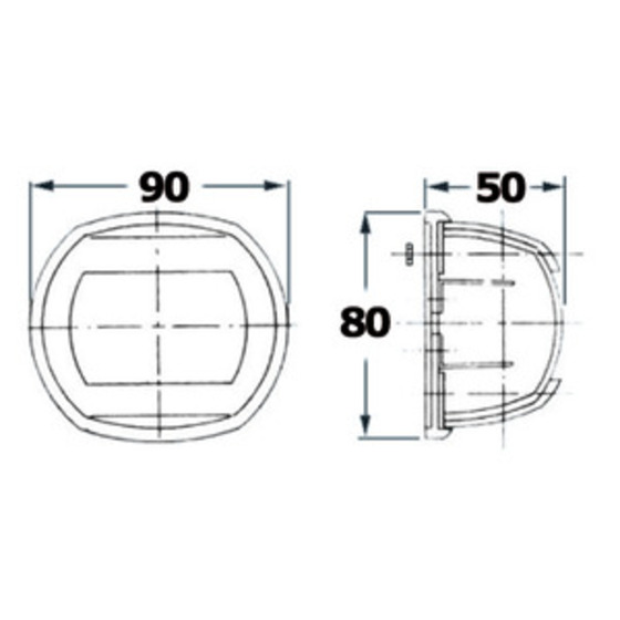 Osculati Classic 12 Navigation Lights Made Of Mirror-polished Aisi316 Stainless Steel