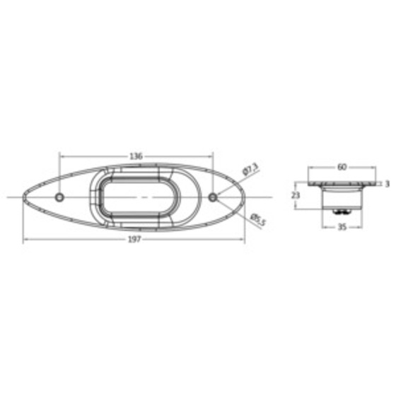 Osculati Evoled Eye Lampadaire LED basse consommation en acier inoxydable poli miroir pour montage mural encastrable