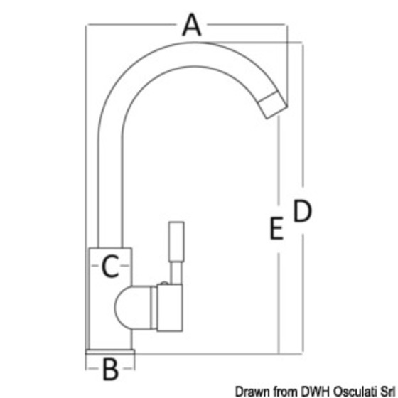 Osculati Ceramic Swivelling Mixer Unit For Kitchen Sinks