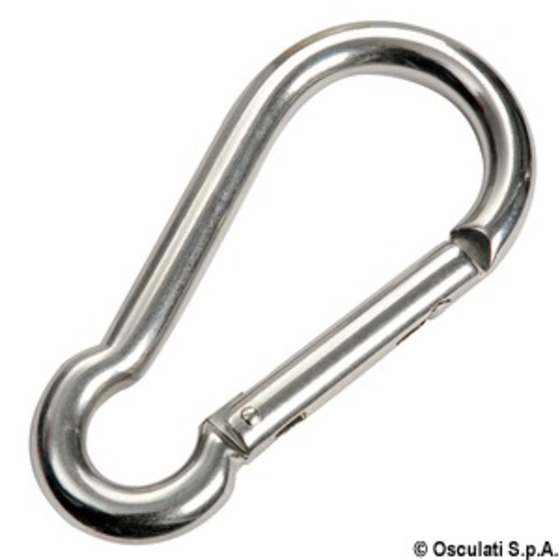 Osculati-Karabiner aus Edelstahl Aisi 316 mit Verschluss ohne Vorsprung