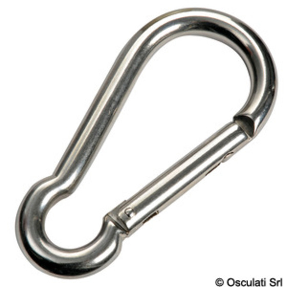 Osculati-Karabiner aus Edelstahl Aisi 316 mit Verschluss ohne Vorsprung