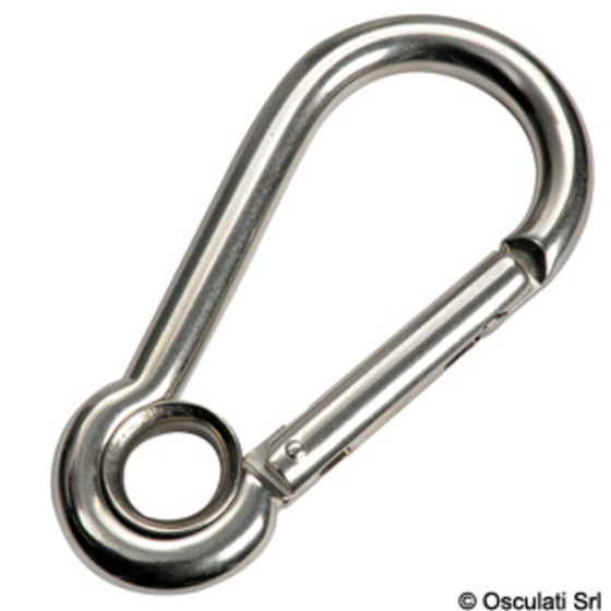 Osculati-Karabiner aus Edelstahl Aisi 316 mit Verschluss ohne Vorsprung