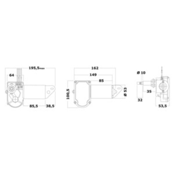 Osculati 20w Motor For Max 550-mm Wiper Arms And Blades