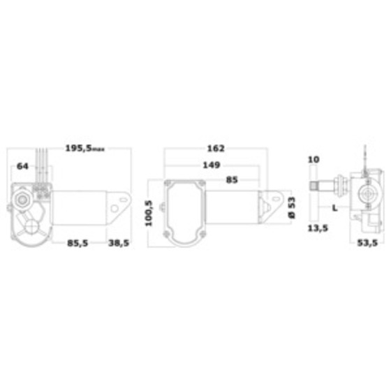 Osculati 20w Motor For Max 550-mm Wiperarms And Blades