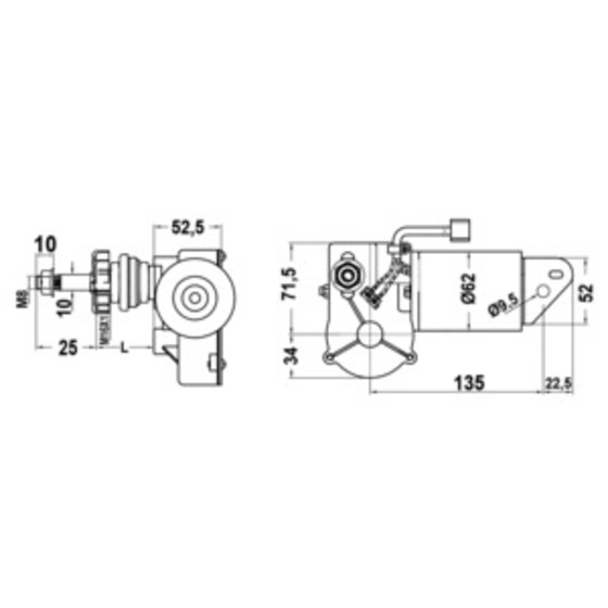 Osculati Motore Serie 30 W Par Bracci E Spazzole Max 550 Mm