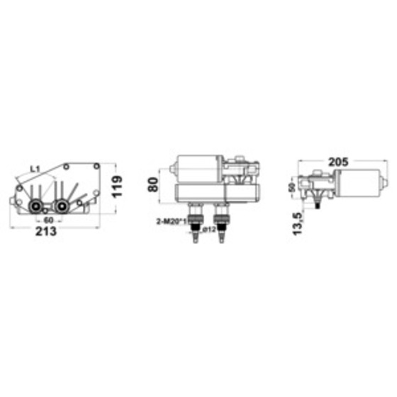 Osculati 70w Motor For Max 800-mm Arms And Wiper Blades