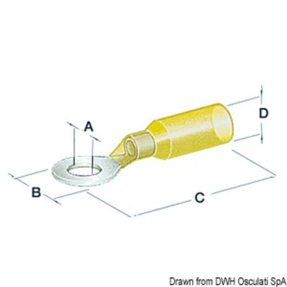 Osculati Eyelets Pre-insulated With Heat-shrinkable Sheath