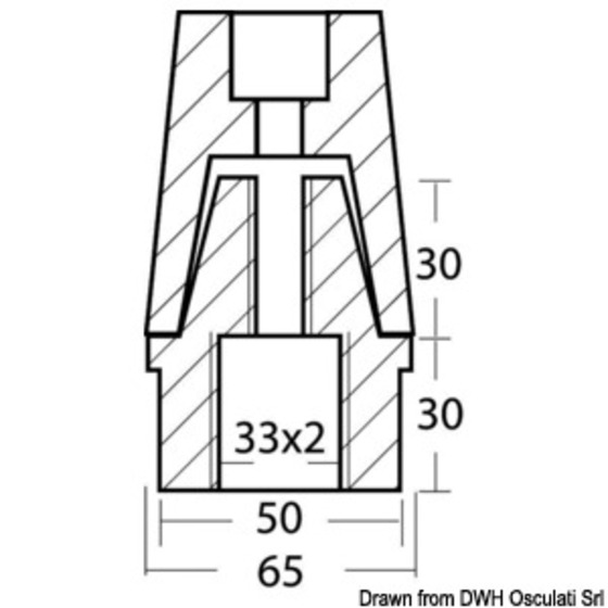 Osculati Ogive Propellerwelle mit Standardgewinde