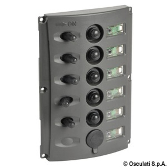 Osculati Electrical Panels With Automatic Fuses And Double Led