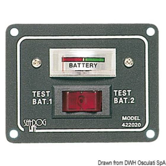 Osculati Panel With Tester For 2 Batteries And Activation Switch