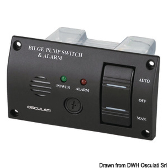 Osculati Panel Switch With Audible Alarm For Bilge Pumps