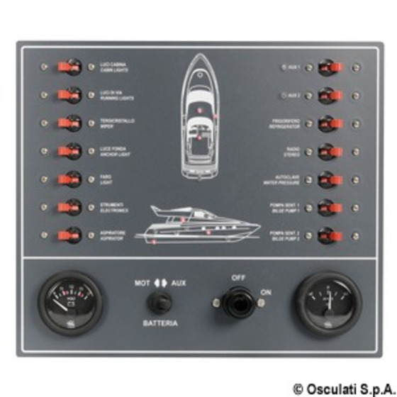 Osculati Electric Control Panel With 14 Switches