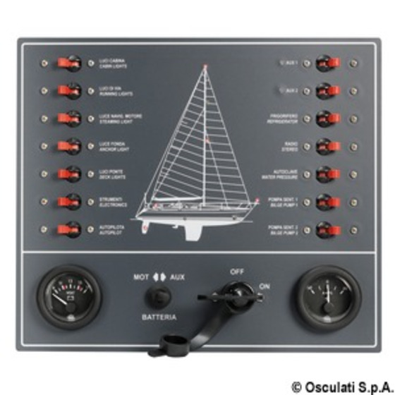 Osculati Electric Control Panel With 14 Switches