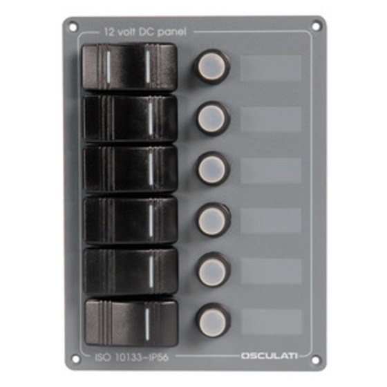 Osculati Electric Control Panel Made Of Aluminium And Fitted With Grey Polycarbonate Front Panel