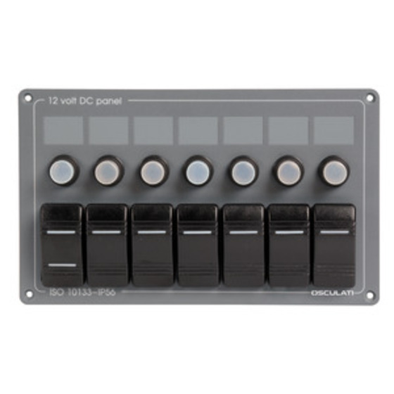 Osculati Electric Control Panel Made Of Aluminium And Fitted With Grey Polycarbonate Front Panel