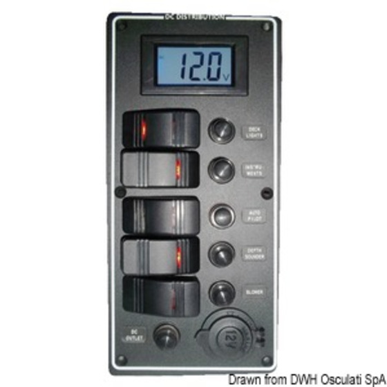 Osculati Electrical Panel Pcal Series With 9/32v Digital Voltmeter