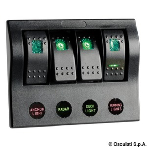 Osculati Pcp Compact Electrical Panel With Circuit Breaker And Led