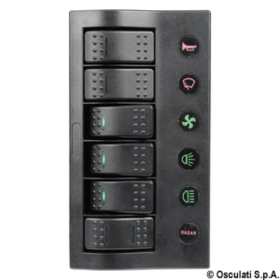 Osculati Pcp Compact Electrical Panel With Circuit Breaker And Led