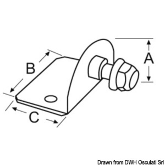 Plaque de Fixation Plate Osculati Version 90°