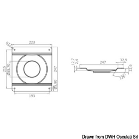 Osculati Universal Telescopic Swivelling Pedestal