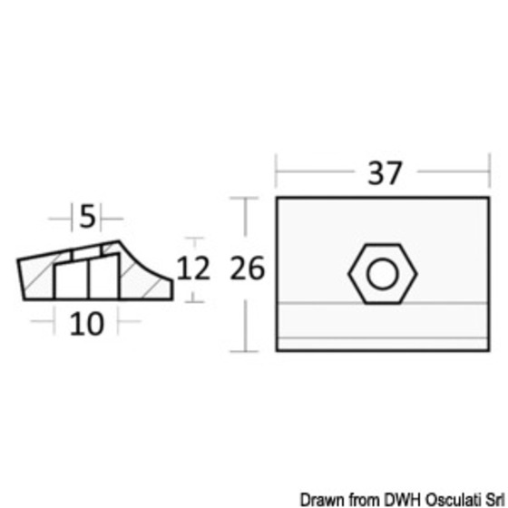 Osculati Anode Plate For 9.9-15 Hp 2 Strokes + 8/9.9/15 4 Strokes