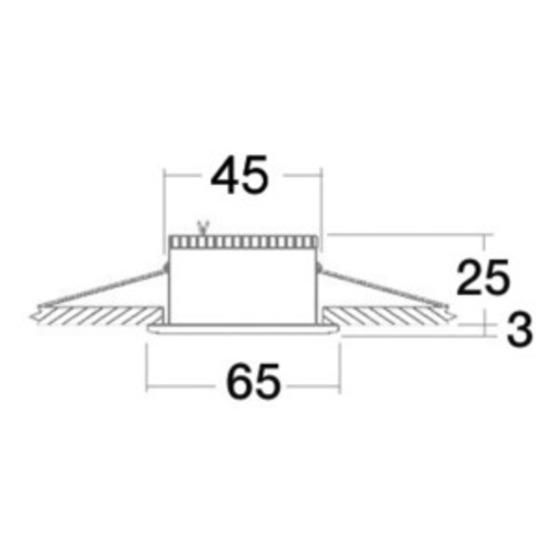 Osculati Atlas Halogen Ceiling Light For Recess Mounting