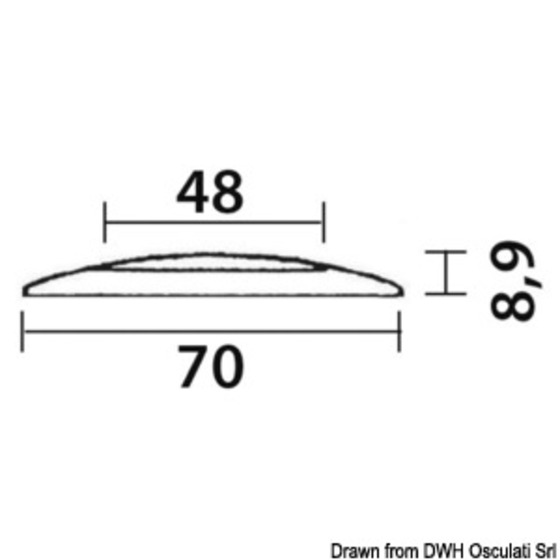 Osculati Led Ceiling Lightwired Recessless Version